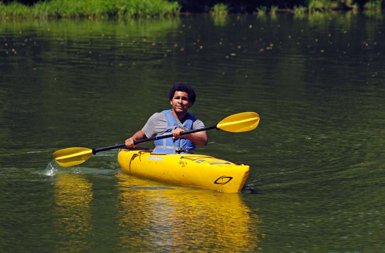 Kayaker on the lake