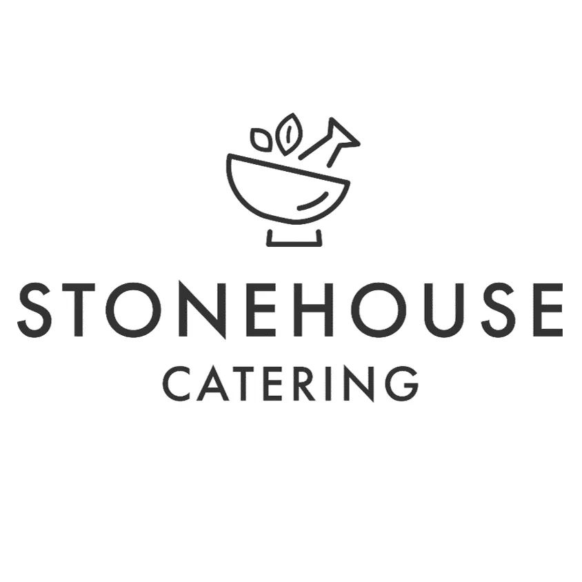 Stonehouse Catering with mortar pestle line drawing