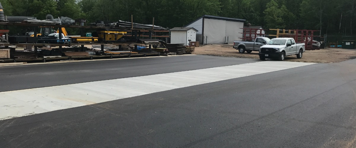New concrete and pavement at the Hyland Operations Center