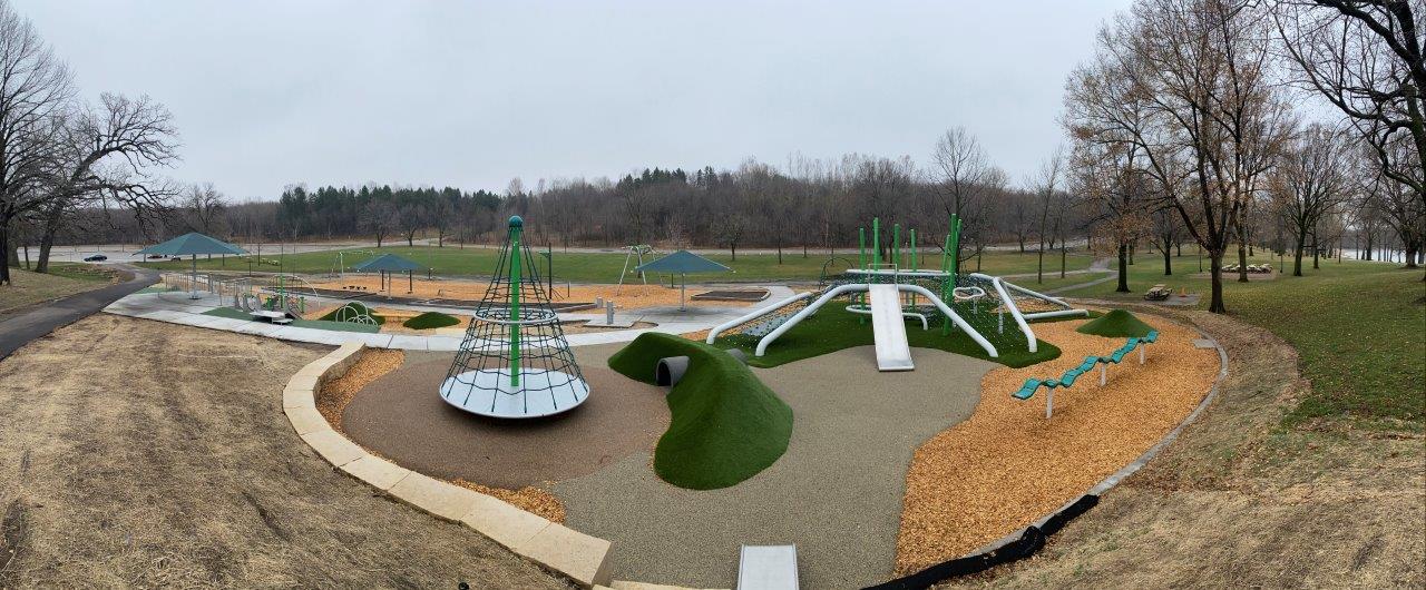 Play equipment at the new Baker play area