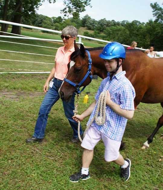 horse and client at We Can Ride