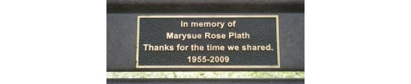 a bronze tribute plaque.