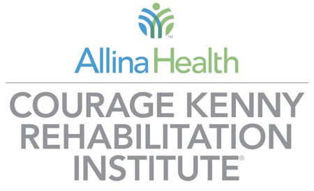 Courage Kenny Rehabilitation Institute logo, with Allina Health logo above