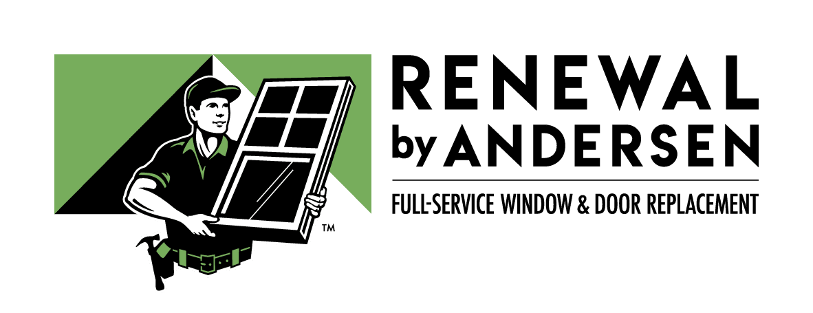 Renewal by Andersen logo with person holding a window.